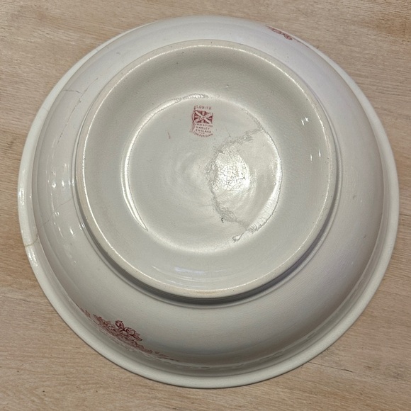 VINTAGE | Victorian-era Louis J.H.W. & Sons Hanley England Semi-Porcelain Basin - Picture 12 of 16